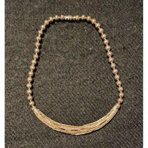 Sleeping Natural Elements Moon Style Modernist Silver Tone Choker Necklace